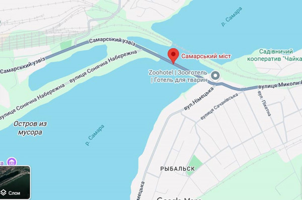 самарський міст карта